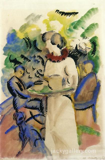 Afternoon in the Garden, August Macke painting